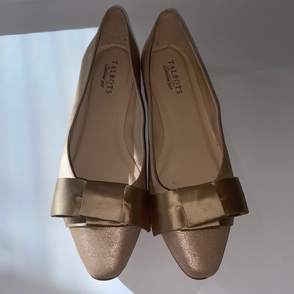 Dressy satin flats.
